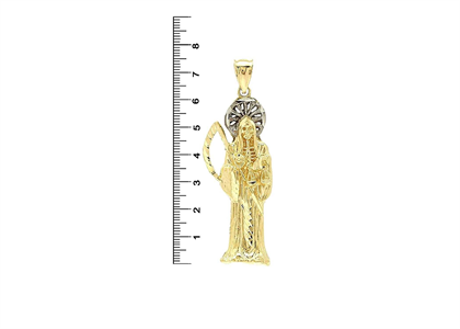 Fashionable Santa Muerte Pendant with Two Tone Plated